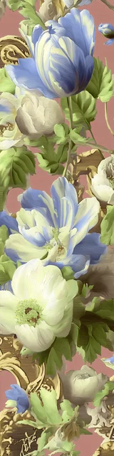 Free flower bookmark featuring muted pink floral art